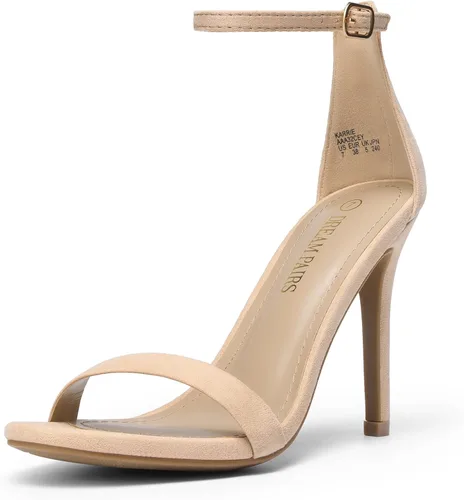 Vista 13 de DREAM PAIRS Sandalias de tacón alto para mujer Negro/Gamuza