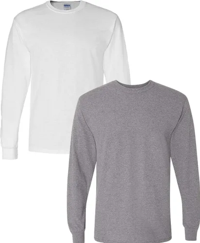 Vista 40 de Gildan - Camiseta DryBlend de manga larga para adulto, estilo G8400, paquete de 2