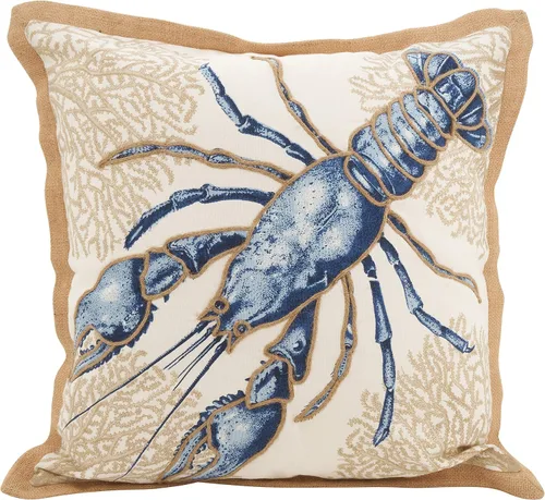 Vista 13 de SARO LIFESTYLE Neptunian Collection - Almohada de algodón, 20 pulgadas, tortuga marina