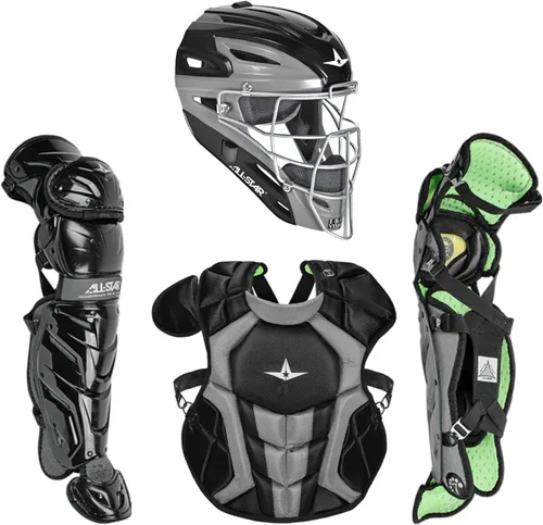 Vista 27 de All-Star Eje S7 de 9 a 16 años – Kit de equipo de captura de béisbol (incluye casco, protector de pecho, protectores de piernas), cumple con NOCSAE