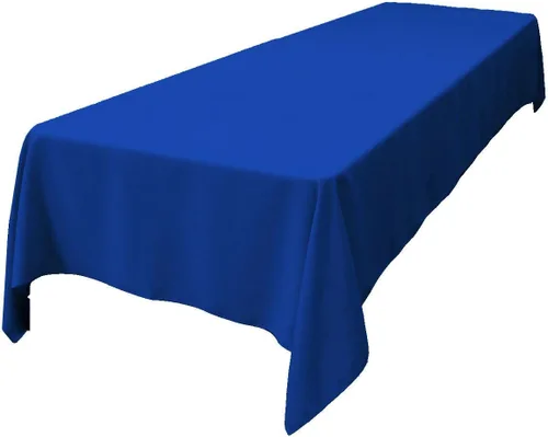 Vista 88 de LA Linen Mantel rectangular lavable de popelín de poliéster, resistente a las manchas y a las arrugas, cubierta de mesa 60x84, mantel de tela