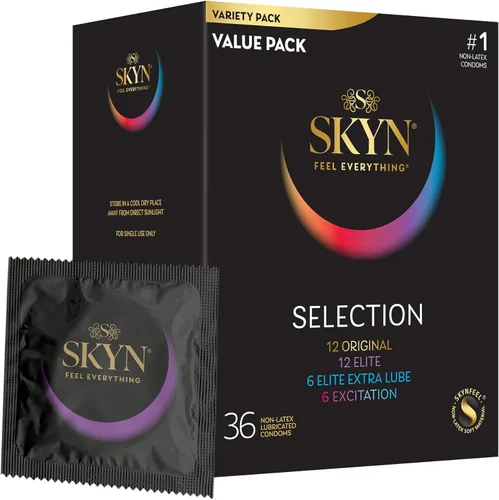 Vista 19 de SKYN Elite - Preservativos grandes – 36 unidades – Condones ultrafinos, lubricados sin látex, más largos y anchos para un ajuste más cómodo