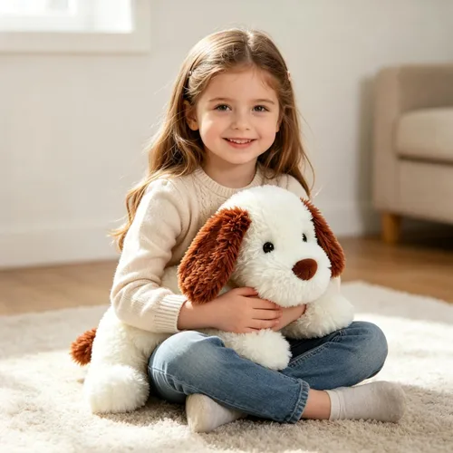 Vista 2 de Animales de Peluche Cachorro de 20 pulgadas, Animal de Peluche Perro Suave, Lindo Regalo de Peluche de Perro Cachorro para Niños y Niñas