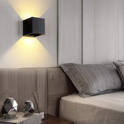 Vista 7 de SOKHNA Lámpara de pared impermeable de aluminio LED moderna,Luz de pared al aire libre,6W 3000K blanco cálido, IP65 impermeable al aire libre