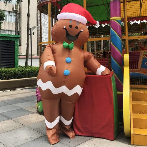 Vista 2 de Disfraz inflable para adultos, disfraz de fiesta para hombres y mujeres, decoración de Navidad, fiesta de Navidad, disfraz divertido de Halloween