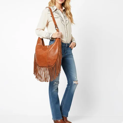 Vista 2 de SPAGHETTI WESTERN Bolso Hobo de cuero de grano completo - SWC127 Bolso Hobo Bolso Hobo de cuero Bolso de cuero de grano completo Bolso de cuero