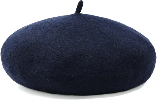 Vista 76 de Boina de lana francesa para mujer, gorra de invierno clásica de color sólido