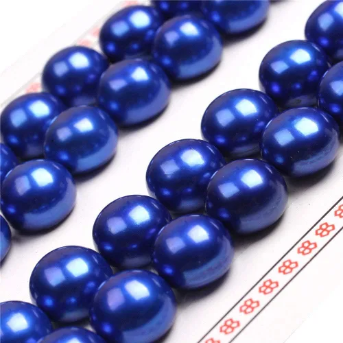 Vista 13 de 16 pares de perlas cultivadas de agua dulce de grado AAA para hacer aretes de joyería (negro)