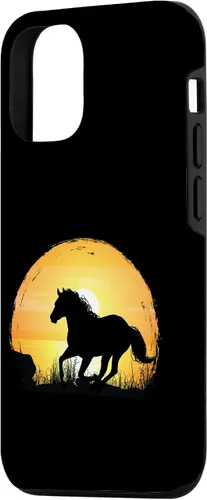 Vista 2 de iPhone 15 Sunset Horse Breed Silhouette - Quarter Horse Case