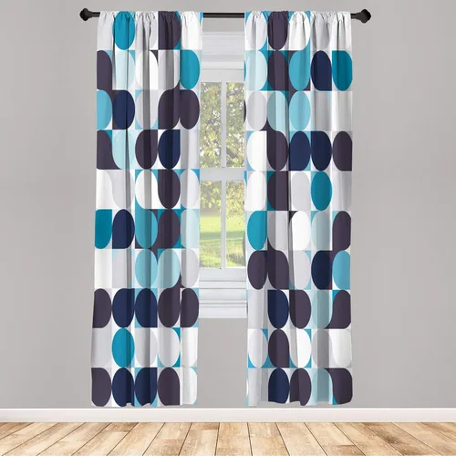 Vista 73 de Ambesonne - Cortinas amarillas para ventana, arte moderno escandinavo de escena de jardín con flores de tulipán y mariposas bailando, juego de 2
