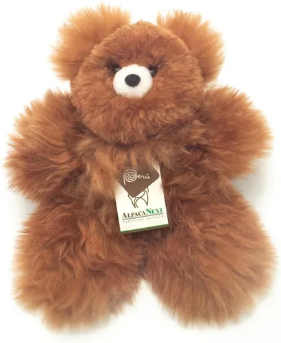 Vista 20 de Oso de Peluche de Alpaca Bebé Suave y Tierno - 9 pulgadas. Animal de Peluche de Alpaca Premium Hecho a Mano con Piel Auténtica de Alpaca. Lindo Oso