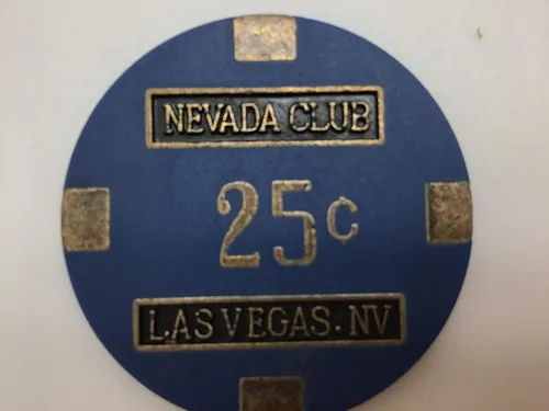 Vista 2 de Nevada Club Fichas de póquer - (100) Núcleo de latón de 25 centavos de 0.53 oz
