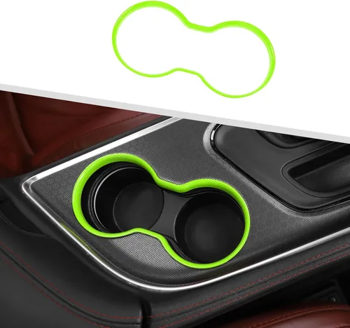 Vista 13 de JeCar Cubierta de Moldura para Portavasos Delantero Accesorios Interiores Compatible con Dodge Challenger 2015-2020 (Azul)