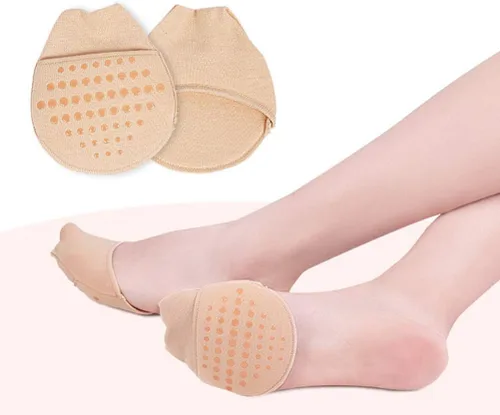 Vista 8 de EXCEART 2 pares de almohadillas para el antepié para mujer, calcetines invisibles sin costuras, calcetines invisibles sin almohadillas para zapatos