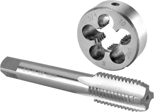 Vista 12 de Burkit 1/2 "-12 UNS Juego de dados y roscas para mano izquierda, 1/2 x 12 UNS Macho de rosca y troquel redondo 1/2 x 12 UNS Left Hand Machine