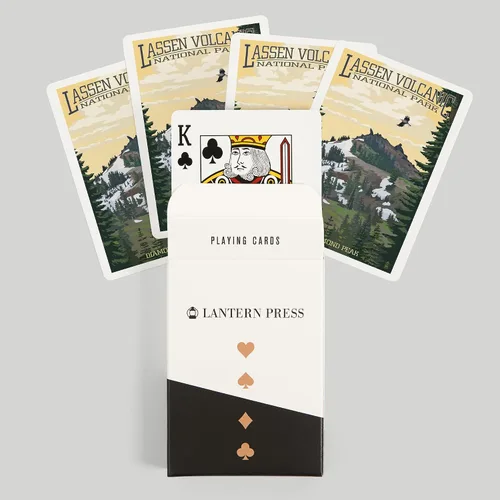 Vista 6 de Lantern Press Lassen Volcanic National Park, California, Diamond Peak (52 cartas de juego, baraja de cartas de tamaño póquer con comodinos)