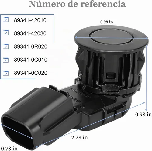 Vista 3 de PANNUOSCS Sensor de respaldo, respaldo inverso, estacionamiento, parachoques trasero, sensor de objeto de asistencia de estacionamiento, compatible