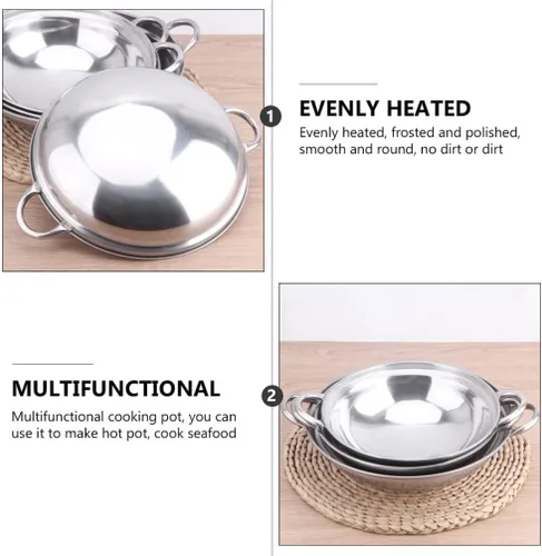 Vista 6 de SHERCHPRY 1 Unidades Cubierta Estufa de Alcohol Cocina Hogar Olla Caliente Herramienta Usada Cocina Acero Inoxidable Cocina Alcohol Estufa Pan