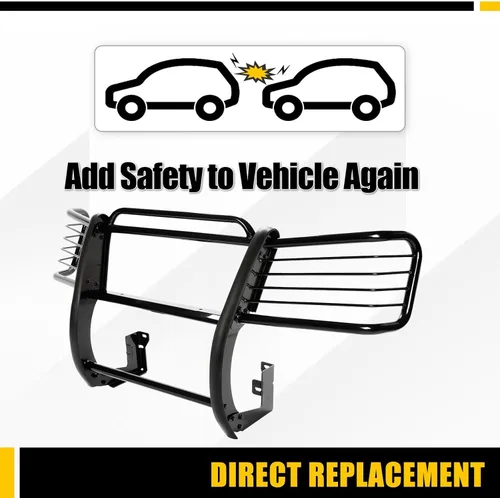 Vista 3 de KUAFU Protector de rejilla Compatible con 2002-2009 Chevy Chevrolet Trailblazer EXT, barra frontal de parachoques, rejilla de protección, cepillo