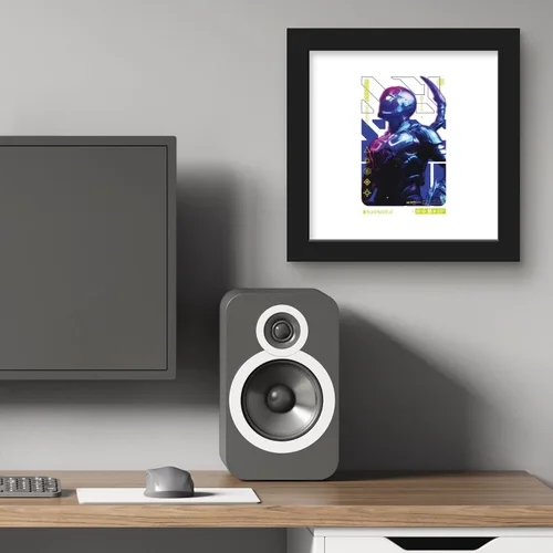 Vista 5 de Trends International Gallery Pops DC Comics Blue Beetle - Póster de pared de reliquia biotecnológica, 12 x 12 pulgadas, versión de marco negro