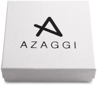 Vista 4 de Azaggi - Collar con colgante de cruz simple (plata de ley 925 o chapado en 14 quilates)