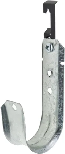 Vista 9 de Soporte de cable con gancho en J, soporte de cable de metal resistente de 2 pulgadas, ganchos en J para fijar montaje en pared a superficies