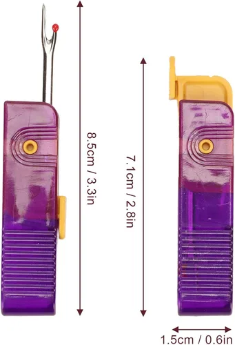 Vista 5 de 3 piezas de desgarradores de costura, rotación de 180 grados, removedor de hilo plegable para coser manualidades, eliminar hilos, bordar dobladillos