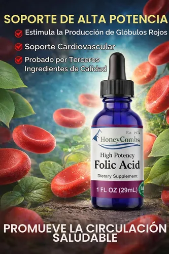 Vista 5 de HoneyCombs Gotas líquidas prenatales de ácido fólico, 1 oz