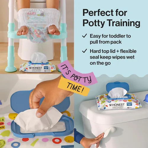 Vista 5 de The Honest Company Toallitas desechables para niños, hipoalergénicas, 42
