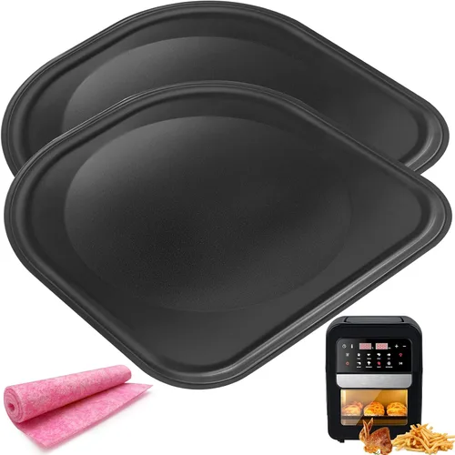 Vista 13 de Bandeja de goteo para freidora de aire instantánea Vortex Plus, 2 bandejas de goteo rectangulares antiadherentes mejoradas para freidora instantánea