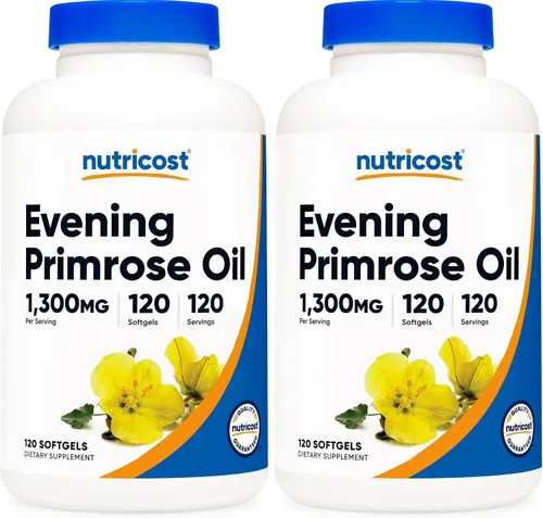 Vista 7 de Nutricost Aceite de onagra 1,300 mg, 120 cápsulas blandas, prensado en frío
