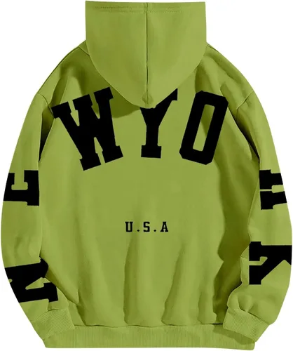 Vista 2 de Tintwwg Sudadera con capucha estampada de manga larga con capucha para mujer, estilo Y2K, ropa casual con bolsillo