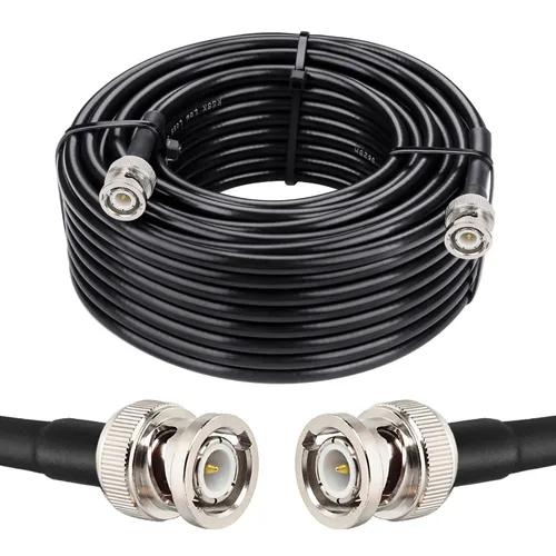 Vista 21 de MOOKEERF RG8X - Cable coaxial BNC macho a BNC macho de 1 pie, 2 piezas, 50 ohmios, pérdida ultra baja para antena, radio RF, módem, osciloscopio