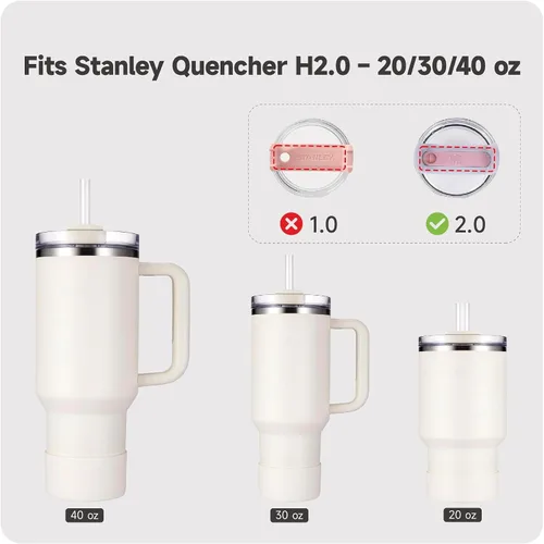 Vista 3 de Stanley - Juego de 8 botas para vasos de 30 y 40 onzas, cubierta de popote de 0.394 in (0.4 pulgadas) para tazas, protector de base antideslizante