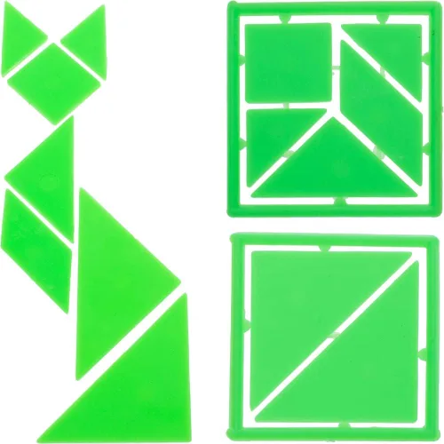 Vista 3 de Tangramas de plástico pequeños, juego de 12