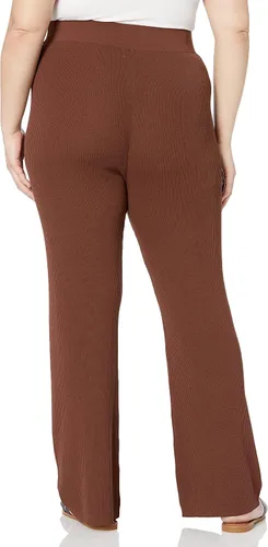 Vista 5 de The Drop Pantalón tipo suéter Ellison Rib Flare Leg para mujer