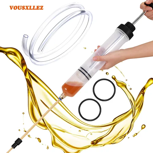 Vista 10 de Extractor de Líquido, Extractor de Fluido de 500CC, Bomba de Aceite con Manguera, Jeringa Automotriz, Succión de Aceite para Cambio de Aceite