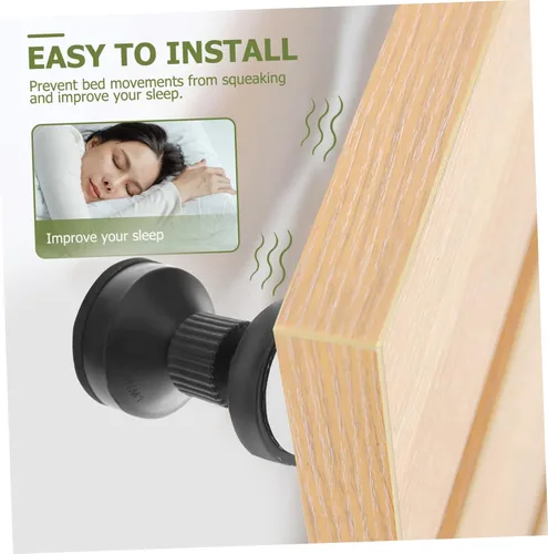 Vista 7 de 4 tapones de cama ajustables para cabecero de cama, soporte para estabilizar marcos de cama, evita que se agite y chirridos, fácil de instalar
