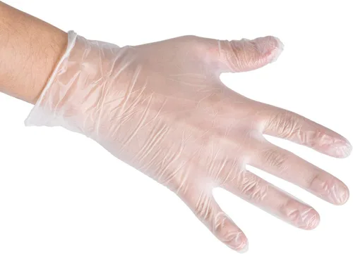 Vista 2 de Guantes de vinilo desechables, no esterilizados, sin polvo, tacto suave, grado de servicio de alimentos.
