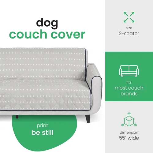 Vista 2 de Molly Mutt Protector de muebles antideslizante de 2 plazas y funda de sofá para perros y mascotas, funda de lona de algodón 100% orgánico