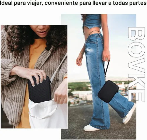 Vista 2 de BOVKE Funda de transporte para cámara digital Fujifilm X100VI / X100V / X-E5, bolsillo de malla adicional para accesorios de cámara Fuji, cables