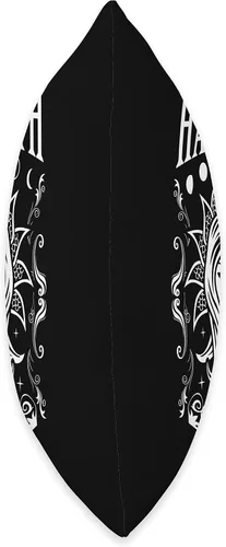 Vista 2 de Dark Humor Goth Night Halloween Wicked Baphomet Dark Demon Ocult Hail Lilith and Full Moon Cycle - Almohada para mujer, 16 x 16, multicolor