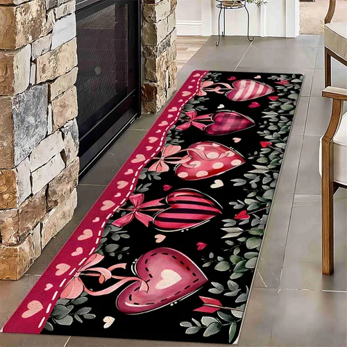 Vista 10 de Alfombra vintage con bandera estadounidense, 1.3 x 7 pies, diseño de estrellas y bandera estadounidense del Día de la Independencia, alfombra