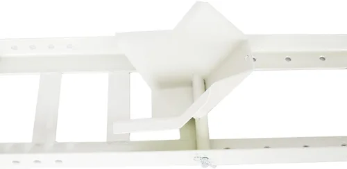 Vista 8 de Soporte ajustable para rueda de motocicleta, capacidad de 1800 libras, soporte de motocicleta resistente con 4 juegos de amarre, remolque de Blanco