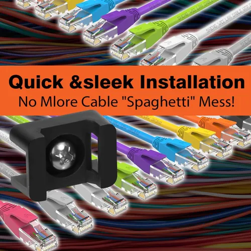 Vista 5 de 75 bridas para cables con base de sujeción para cables de 6 pulgadas y 0.19 pulgadas y tornillo de acero inoxidable, clips organizadores de cables