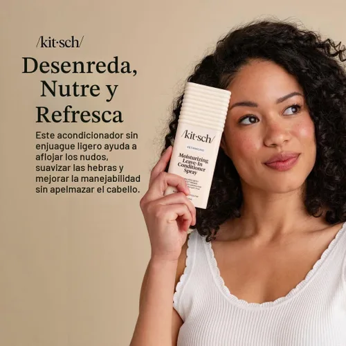 Vista 2 de Kitsch Spray acondicionador sin enjuague de leche de argán - 6.8oz
