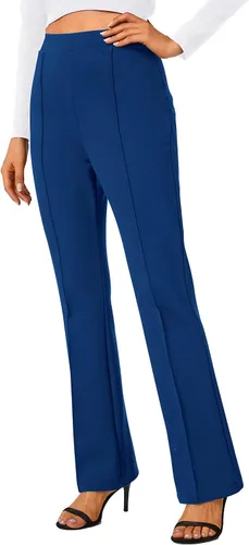 Vista 13 de Urban CoCo Pantalones de trabajo elásticos con corte de bota, pantalones de yoga pequeños para oficina casual