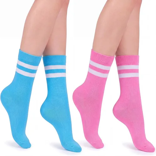 Vista 17 de Syhood Crew Stripe Socks Unisex Athletic Socks