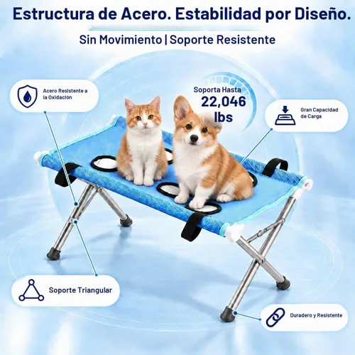 Vista 4 de Soporte de hamaca para aseo de perros, soporte plegable de baño para perros Negro