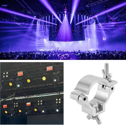 Vista 7 de Paquete de 12 abrazaderas O para luz de escenario, abrazaderas de aluminio 6061 para armadura de escenario, abrazadera de gancho para bar, teatro